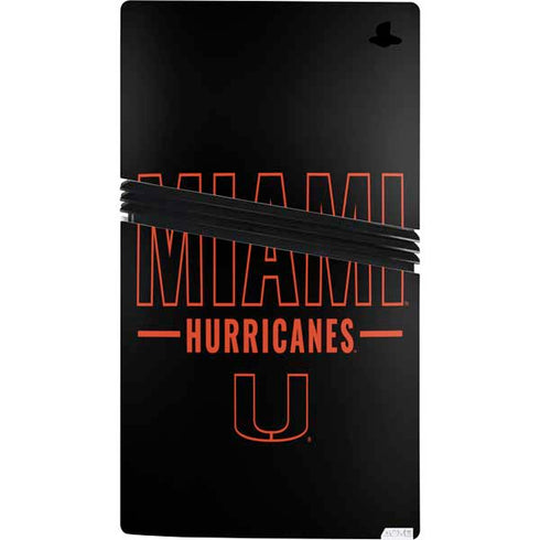 University of Miami Hurricanes PS5 Pro Console Skin